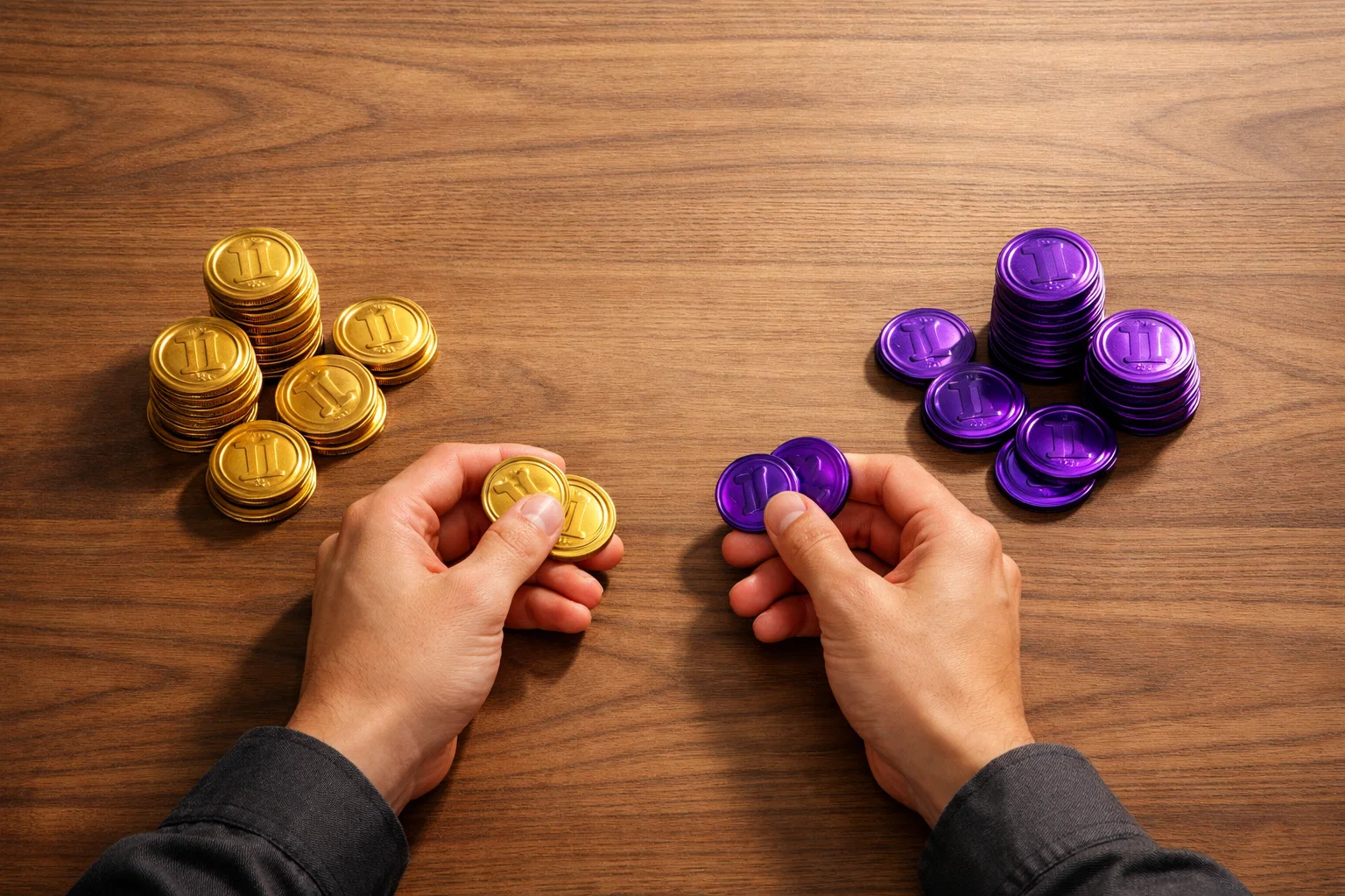 Sweepstakes casino dual currency system showing gold coins and sweep coins